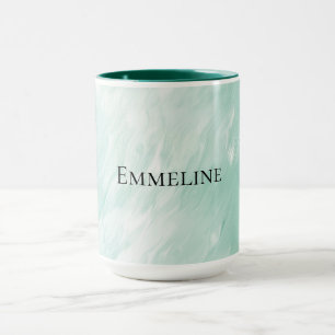 Chic White Mint Weihnachten Tasse