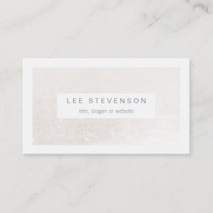 Chic White on Shimmery White Elegante Moderne Visitenkarte
