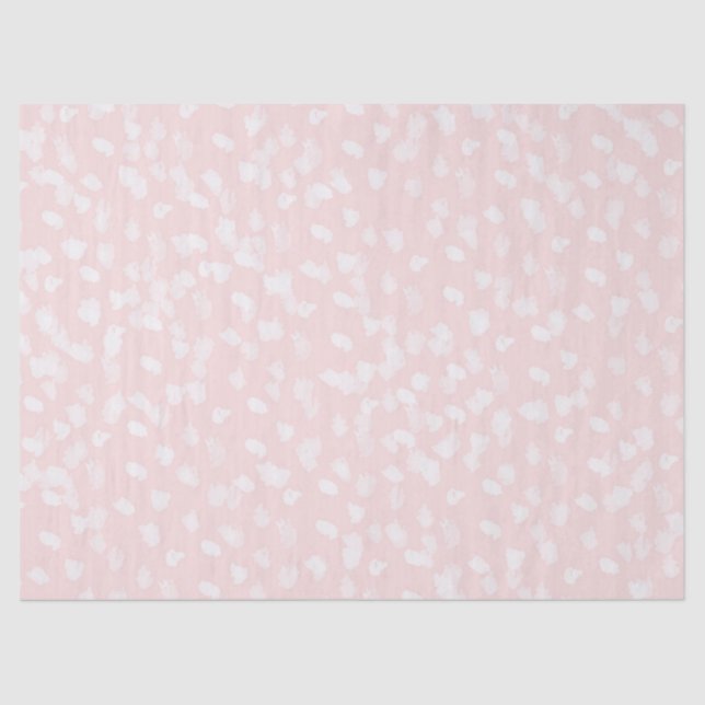 Chic White Pink Spots Seidenpapier (Vorderseite)
