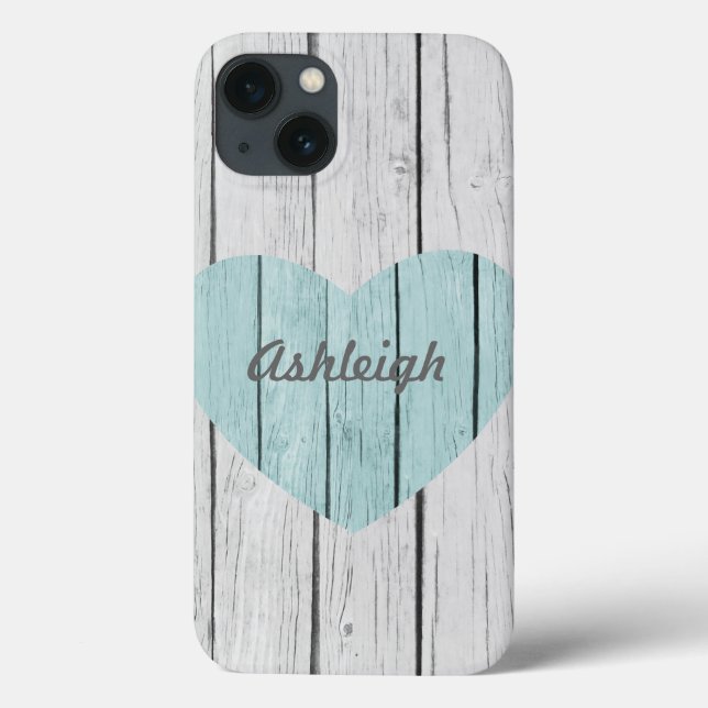 Chic White Rustic Wood Case-Mate iPhone Hülle (Rückseite)