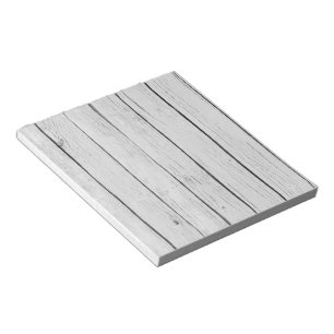 Chic White Rustic Wood Notizblock