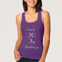 Chic White Script Class of Year Graduate T-Shirt