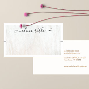 Chic White Wood Bracelet Display Telefonnummerkarte