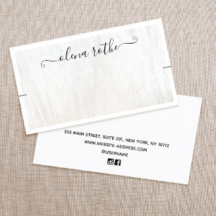 Chic White Wood Necklace Bracelet Display Telefonnummerkarte