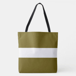 Chic Wide Golden Olive Weiß Nahtlose Streifen