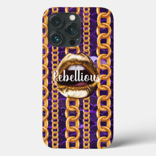 Chic Wild Pattern Gold Lips Geschenk Schönheit Gir Case-Mate iPhone Hülle