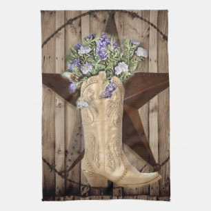 Chic-Wildblume-Texas-Stern-Westernlandcowgirl Handtuch