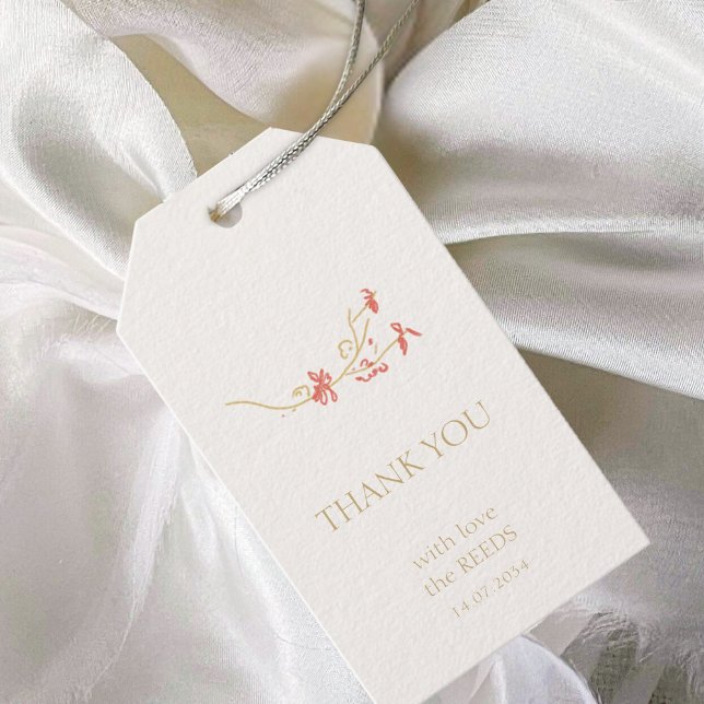 Chic Wildblume Wedding Vielen Dank Geschenkanhänger (Von Creator hochgeladen)