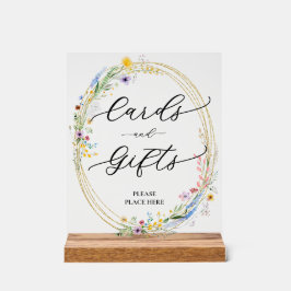 Chic Wildblumen Brautparty Karten und Geschenke Acrylschild