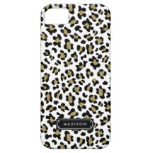 Chic-wildes Goldbeige Leopard-Druck personalisiert