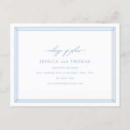 Chic Window Wedding Postponement Ändern Sie das Da Ankündigungspostkarte