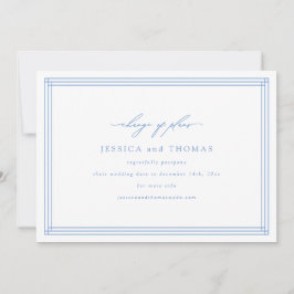 Chic Window Wedding Postponement Änderung des Datu Ankündigung