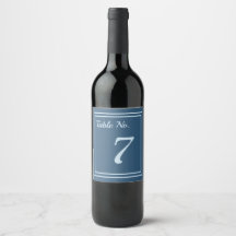 Chic Wine Label Tischnummer