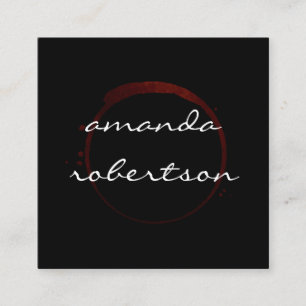 Chic Wine Stain Quadratische Visitenkarte