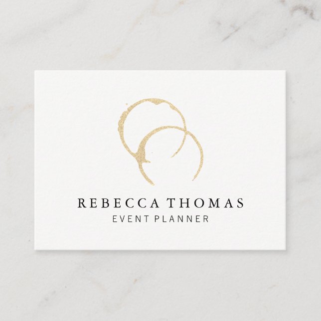 Chic Wine Stain Visitenkarte (Vorderseite)