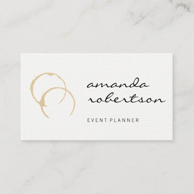 Chic Wine Stain Visitenkarte (Vorderseite)