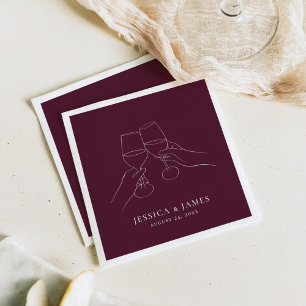 Chic Wine Verlobung + Hochzeit Serviette