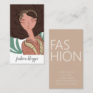 Chic Woman Pflanze Lover Blogger Visitenkarte