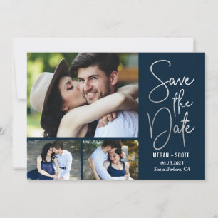 Chic Writing EDITABLE COLOR Save the Date Card Feiertagskarte