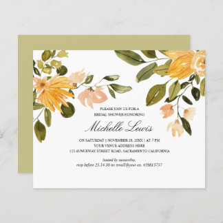 Chic Yellow green floral Wedding Brautparty