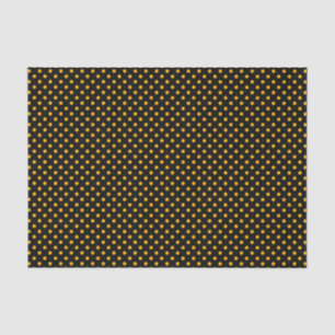 Chic Yellow Polka Punkte auf schwarz Seidenpapier