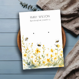 Chic Yellow Spring Wildblume Beerring Display Visitenkarte