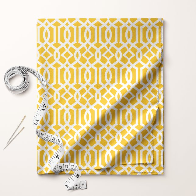 Chic Yellow Trellis Lattice Muster Stoff (Von Creator hochgeladen)