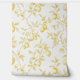 Chic Yellow White Lemons Tapete