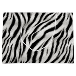 Chic Zebra Animal Print Brautparty Große Geschenktüte