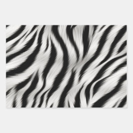 Chic Zebra Animal Print Wedding Geschenkpapier Set