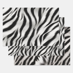 Chic Zebra Animal Print Wedding Geschenkpapier Set