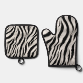 Chic Zebra Animal Print Wedding Ofenhandschuh & Topflappen-Set