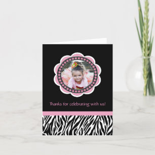 Chic Zebra Birthday Danke, Karten