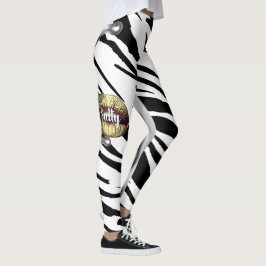 Chic Zebra Muster Personalisierte Leggings