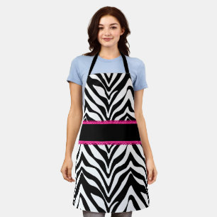 Chic Zebra Muster Pink Lace Schürze