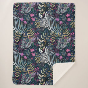 Chic-Zebra-Muster Sherpadecke