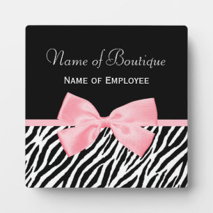 Chic Zebra Print Boutique Light Fotoplatte