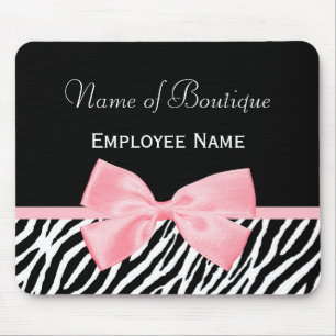 Chic Zebra Print Boutique Light Mousepad