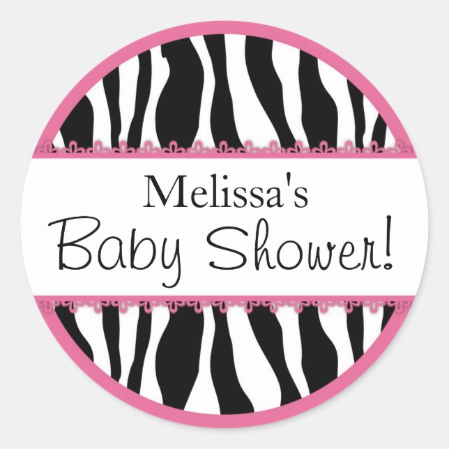 Chic Zebra Print Sticker R-PKBK (Vorderseite)