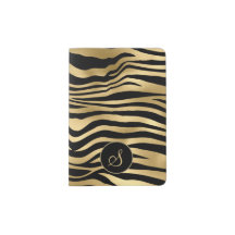 Chic Zebradruck mit benutzerdefiniertem Monogramm