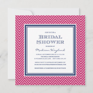 CHIC ZICKZACK BRIDAL SHOWING INVITATION EINLADUNG
