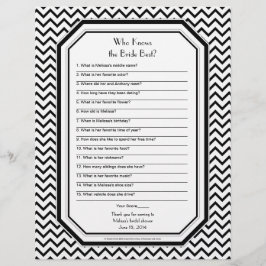 Chic Zickzack ZigZag Bride Best Brautparty Game