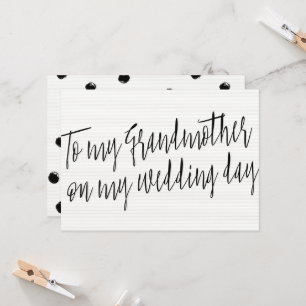 Chic "Zu meiner Großmutter am Hochzeitstag" Karte