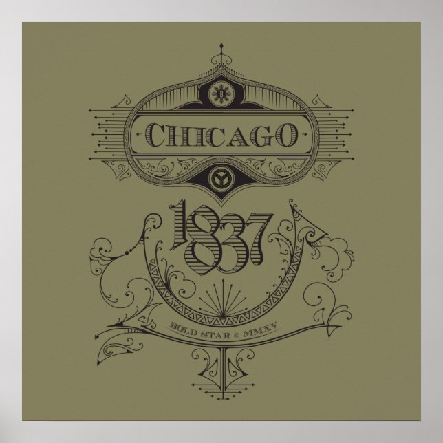 Chicago 1837 Vintag Poster (Vorne)