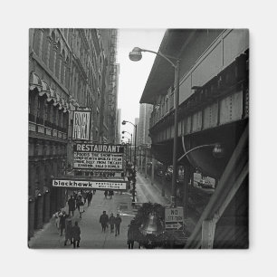 Chicago 1960er Blackhawk Restaurant Sign Street Magnet