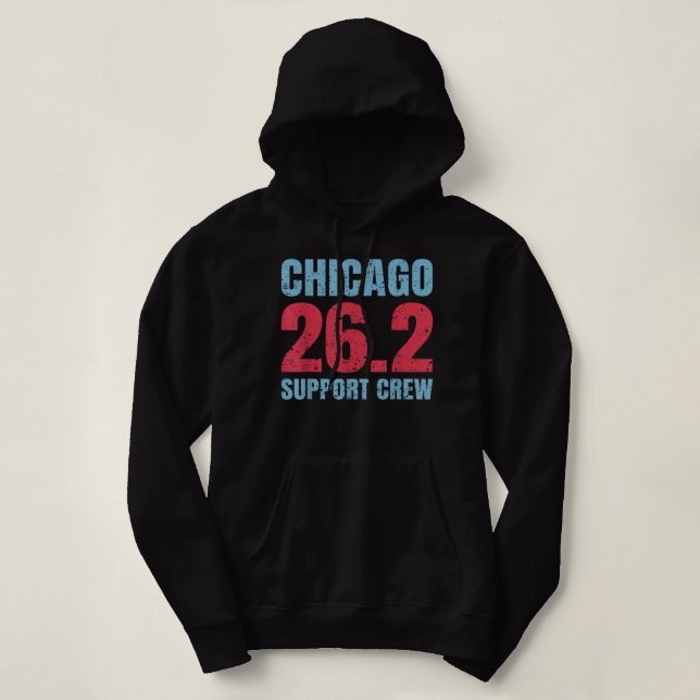 Chicago 26.2 Support Crew Marathon Running Clothin Hoodie (Design vorne)