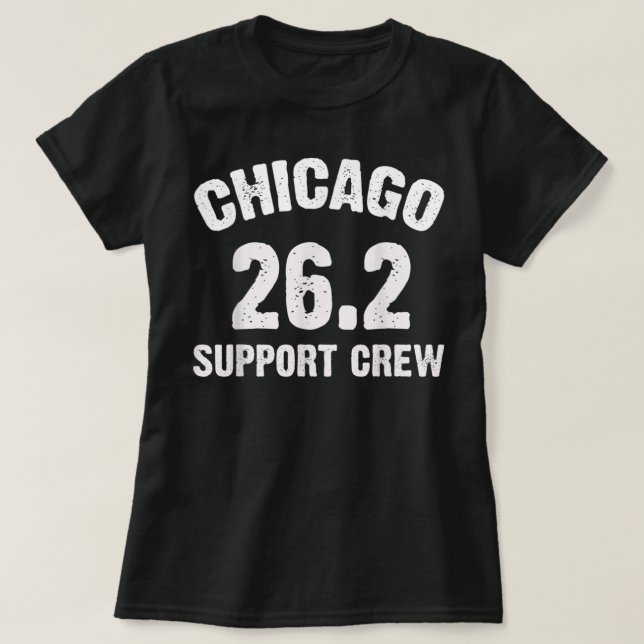 Chicago 26.2 Support Crew Marathon Running Clothin T-Shirt (Design vorne)