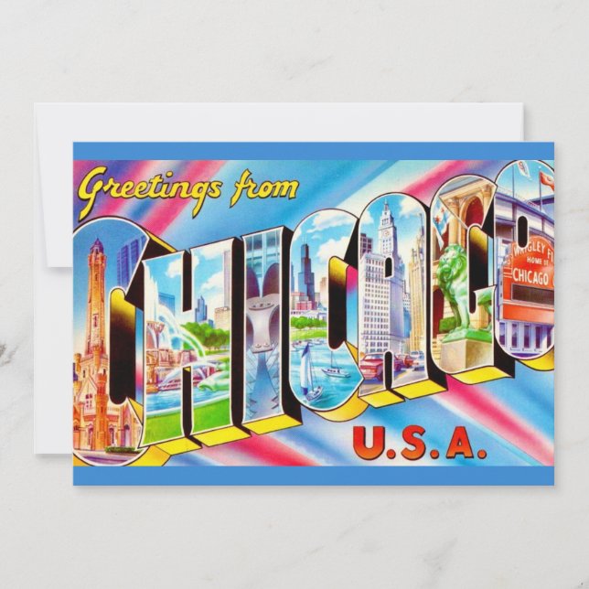 Chicago 5x7 große Postkarte (Vorderseite)