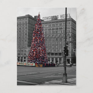 Chicago 60er Jahre Colorsplash Christmas Congress Feiertagspostkarte