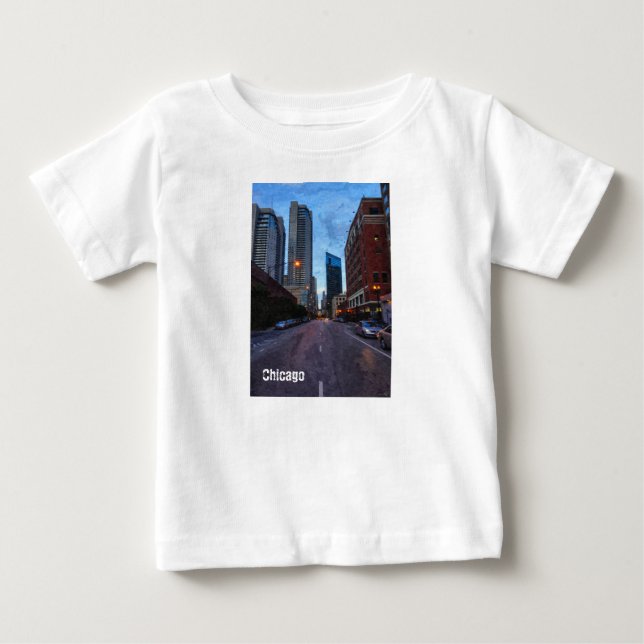 Chicago Abend Drive Baby T-shirt (Vorderseite)